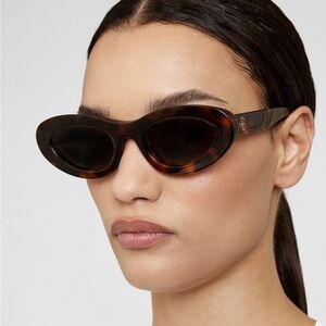 ANINE BING Brown Roma Sunglasses